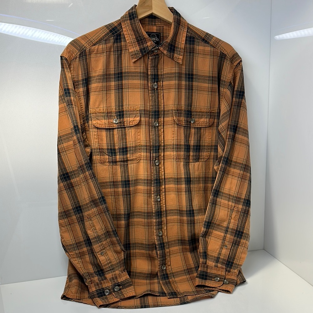 RedHead Men's Orange Plaid Shirt
